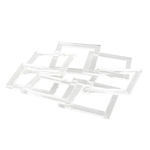 Deco 79 Acrylic Plastic Chain Decorative Sculpture Square 7 Link Home Decor Statue, Accent Figurine 28" x 0" x 5", Clear - size: 28" x 0" x 5"