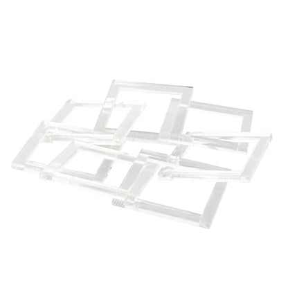Deco 79 Acrylic Plastic Chain Decorative Sculpture Square 7 Link Home Decor Statue, Accent Figurine 28" x 0" x 5", Clear - size: 28" x 0" x 5"