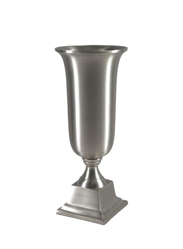Serene Spaces Living Gold Pedestal Bowl/Urn - Add Fruit or Treats for a Table Centerpiece with Rich Gold Color, Ideal for Home Decor, Weddings, Parties, Events (Silver, Pedestal Urn (Pack 1)) - color: Silver, Pedestal Urn (Pack 1)