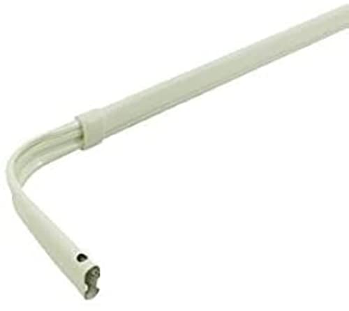 Graber Single Standard Lock Seam Curtain Rod, 48 to 84-Inch Adjustable Width, 5 1/2-Inch Projection, White