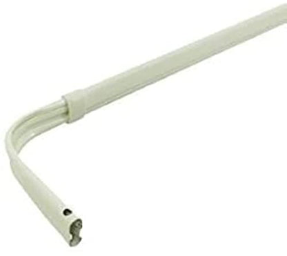 Graber Single Standard Lock Seam Curtain Rod, 28 to 48-Inch Adjustable Width, 5 1/2-Inch Projection, White