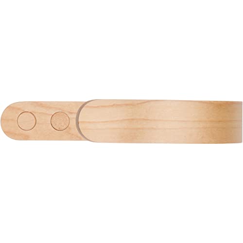 2 x Waveply Wood Curtain Holdbacks Plywood Drapery U Shaped Hook Tiebacks for Wall (Birch) - color: Maple