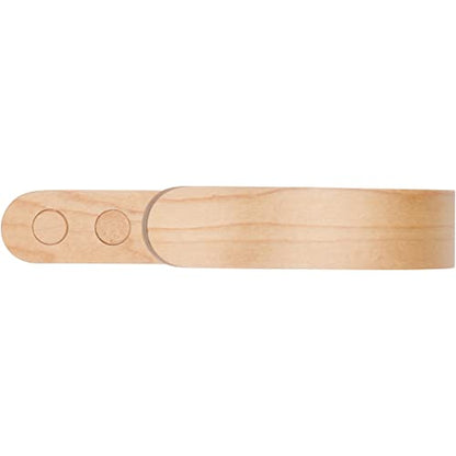 2 x Waveply Wood Curtain Holdbacks Plywood Drapery U Shaped Hook Tiebacks for Wall (Birch) - color: Maple