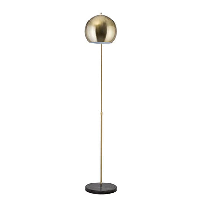 Major-Q Modern Standing Adjustable Floor Lamp with Metal Dome Shade & Marble Base for Living Room - Corner Light Arc Lamps for Bedrooms in Brass Gold Finish, 99-1023F
