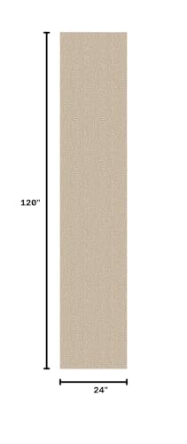 EARTHALL Washable Runner Rug 2x10 Ft Non Slip Runners for Hallways Long Cotton Rubber Backed Kitchen Runner Braided Indoor Floor Carpet Runners for Entryway, Hallway, Kitchen, Send/Beige - color: Sand/Beige, size: 2' x 10' (Rectangular)