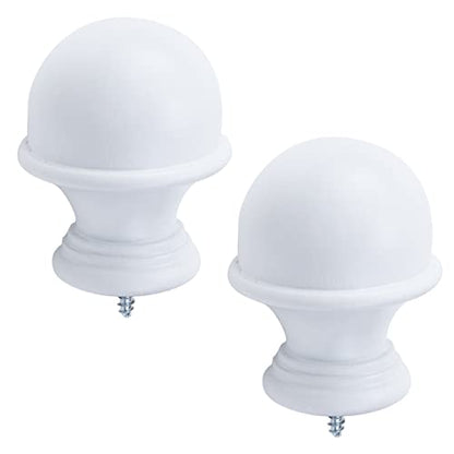 T Tulead Wooden Curtain Rod Brackets, 1.14-Inch, 2PCS White - color: White-2pcs