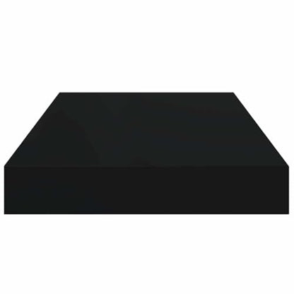 Floating Wall Shelf Black 15.7 in Honeycomb MDF Matte Modern Display Rack 11 lb Capacity Easy Mount for Living Room Bedroom Office - color: Black, size: 15.7 in