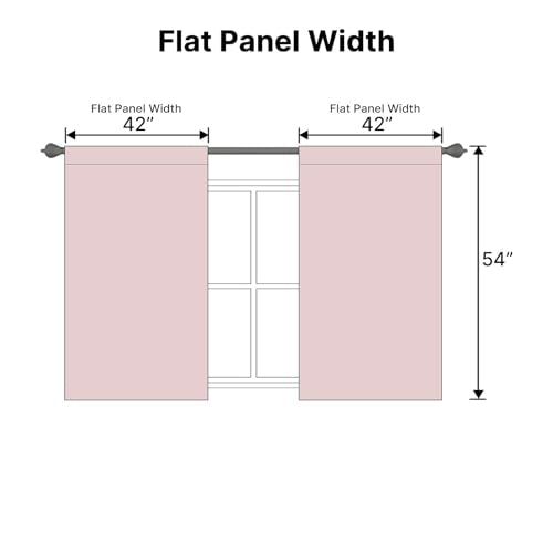 H.VERSAILTEX Blackout Curtains Thermal Insulated Window Treatment Panels Room Darkening Blackout Drapes for Living Room Back Tab/Rod Pocket Bedroom Draperies (2 Panels, Baby Pink, 42 x 54 Inch) - color: Baby Pink, size: 42"W x 54"L (Pack of 2)