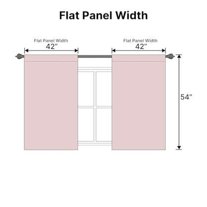 H.VERSAILTEX Blackout Curtains Thermal Insulated Window Treatment Panels Room Darkening Blackout Drapes for Living Room Back Tab/Rod Pocket Bedroom Draperies (2 Panels, Baby Pink, 42 x 54 Inch) - color: Baby Pink, size: 42"W x 54"L (Pack of 2)