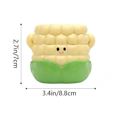 Cloud-Shaped Small Succulent Planters, 3.4''Dog Cute Plant Pots with Drainage Holes Funny Mini Resin Flower Pots for Indoor Outdoor Home Office Gifts (Corn) - style: Corn