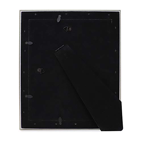 Laura Ashley 8x10 Silver Beveled Mirror Picture Frame Tabletop & Wall Mount - color: Silver, size: 8x10
