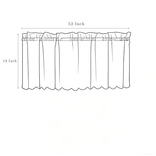 ALIGOGO Lace Kitchen Valances for Windows 18 Inch Length Vintage Floral Sheer Kitchen Curtains Small Window Valance for Living Room Bedroom Bathroom RV Camper Cabinet Boho Decor Single White - color: White 1, size: 52"W x 18"L (Pack of 1)