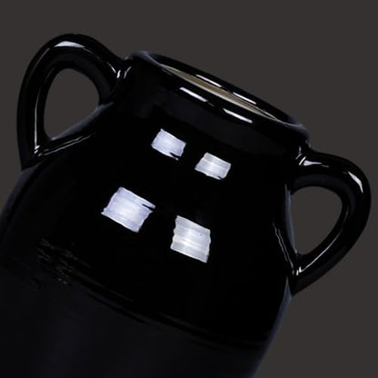 Sunddo Black Ceramic Vase, 8 Inch - color: Black - 8, size: 8 Inch