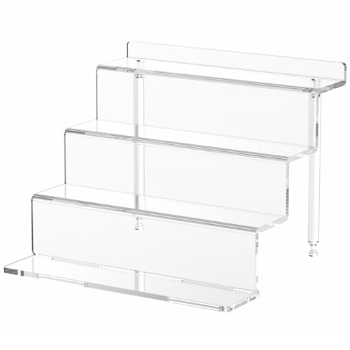 NIUBEE 4 Tier Acrylic Riser Display Stands Shelf for Amiibo Funko,9" 1 Pack - size: 9 inch