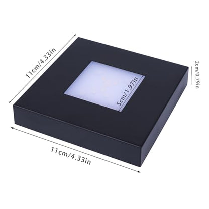 4.33 inch LED Multimodal Multicolor Light Stand Base - Black Square Display Base for 3D Crystal Glass Art - USB/Battery Powered Crystal Stand - color: D-multi-mode Black Base