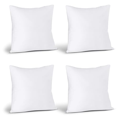 Utopia Bedding Throw Pillows Insert (Pack of 4, White) - 28 x 28 Inches Bed and Couch Pillows - Indoor Decorative Pillow - size: 28x28 Inch