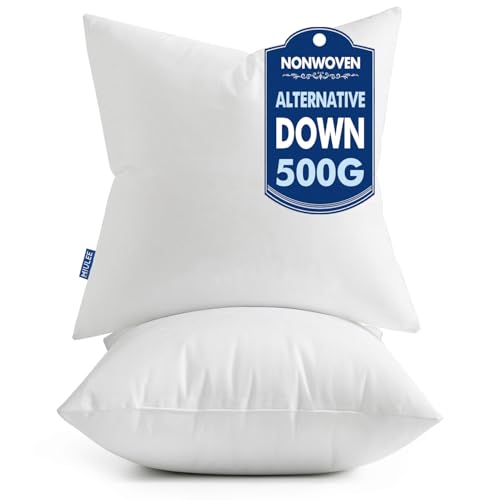 MIULEE Set of 2 Throw Pillow Inserts 18x18 Inches with 100% Virgin Filling - size: 18x18