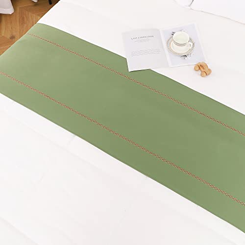 Bed Runner for King Size Bed, Green Bedding Scarves, 260 x 50 cm - color: Green, size: King