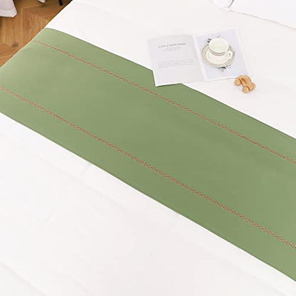 Bed Runner for King Size Bed, Green Bedding Scarves, 260 x 50 cm - color: Green, size: King