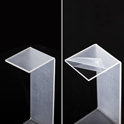 CECOLIC Acrylic Display Stand Riser Clear Small Acrylic Decorator Stand Shelf for Figures Pops, Jewelry, Cupcake, Dessert - 2 Sets - size: 5x5x6''
