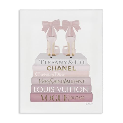 Chic Shoes Glam Bookstack Fashion, 16 x 20 Inch Canvas Wall Art - color: Chic Glam Heels, size: 20"L x 16"W