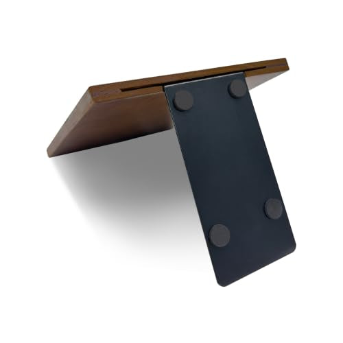 Myluxi Wooden Bookends for Shelves,Heavy Duty Walnut Book End 7x5x4in 2Pair - color: Square-2pair
