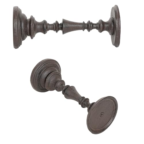 Sungmor Rustic Cast Iron Pillar Candle Holder, 9.6 Inches Tall - color: Large - 9.4inch Tall