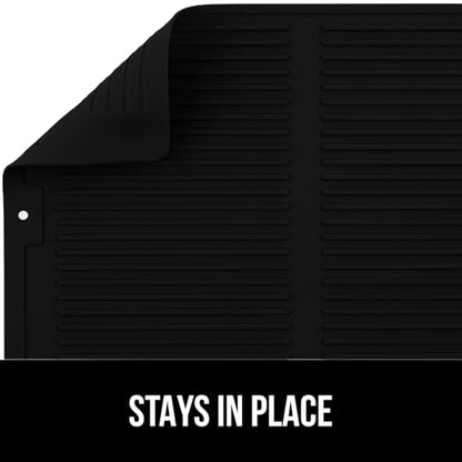 GORILLA GRIP Patented BPA-Free Silicone Dish Drying Mat, 18x16, Black - color: Black, size: 18" x 16", style: Silicone