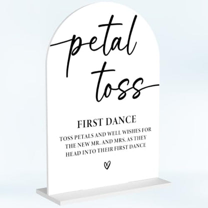 Wedding Petal Toss Sign First Dance Wedding Props Sign Decor1323 - color: Toss