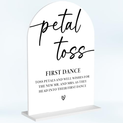 Wedding Petal Toss Sign First Dance Wedding Props Sign Decor1323 - color: Toss
