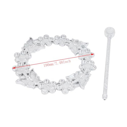 2pcs Silver Curtain Tiebacks, Flower Butterfly Drapery Holdbacks - style: Silver Butterfly