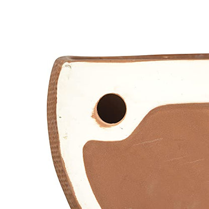 Main + Mesa Modern Boho Stoneware Wall Mount Planters, Terracotta, Set of 2 Sizes - size: 7.5" x 5" and 6" x 4"
