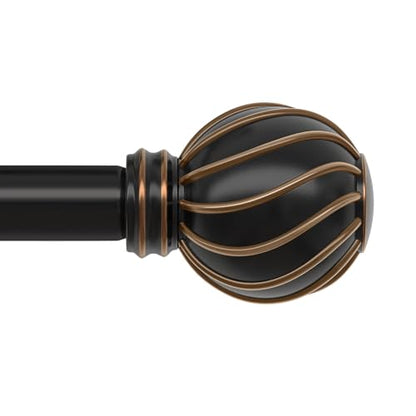 Black Curtain Rods for Windows 48 to 84 Inch 7/8" Diameter - color: Black, size: 36"-88"|1 Pack