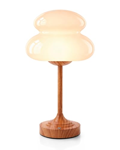 UMEXUS 13" Modern Small Cordless Table Lamp, Rechargeable Battery Operated
