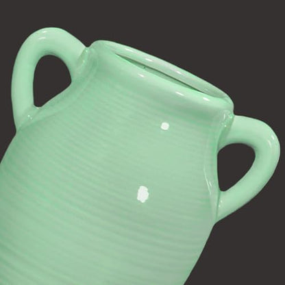 Sunddo Green Ceramic Flower Vase, 8 Inch - color: Mint Green - 8, size: 8 Inch