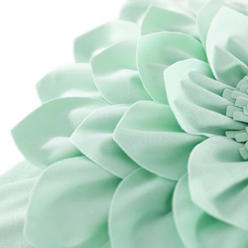 OiseauVoler Decorative 3D Flower Throw Pillow Covers 18x18 Inch - color: Mint