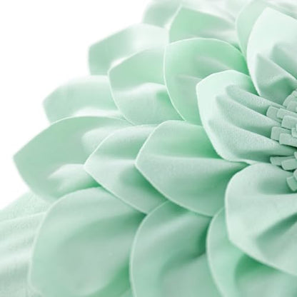 OiseauVoler Decorative 3D Flower Throw Pillow Covers 18x18 Inch - color: Mint