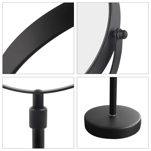 Nicesail Adjustable Tabletop Makeup Mirror Magnified Vanity Matte Black 5X - color: Matte Black-5x