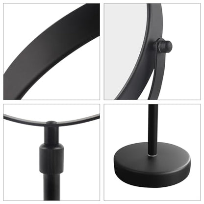 Nicesail Adjustable Tabletop Makeup Mirror Magnified Vanity Matte Black 5X - color: Matte Black-5x