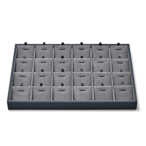 24 Grid Removable Insert Jewelry Necklace Display Tray - size: 24 Grid with Insert