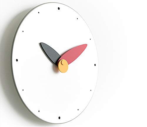 Stephanie Imports Modern Minimalist Red & Black Wall Clock - color: Red & Black