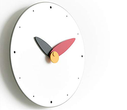 Stephanie Imports Modern Minimalist Red & Black Wall Clock - color: Red & Black
