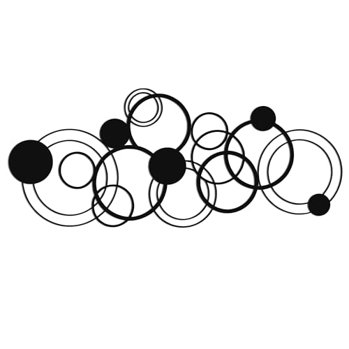 YATEASLU Black Abstract Wall Art, Modern Line Decor for Living Room