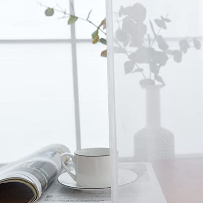 SpaceDresser Basic Rod Pocket Sheer Voile Window Curtain Liners White 2 Panels 52 Width 45 Inch Long for Kitchen Bedroom Children Living Room Yard(White,52 W x 45 L) - color: White, size: 52"W x 45"L (Pack of 2)
