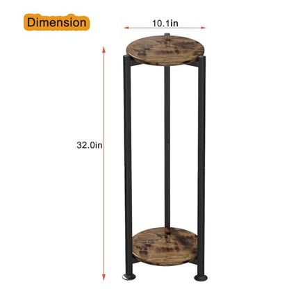 2 Tier Plant Stand Indoor Corner Tall Round Shape Plant Shelf