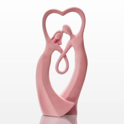 Couple Statue with Soft Flocked Finish, Pink - color: Couple01-pink