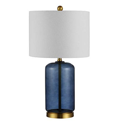SAFAVIEH Lighting Novah Table Lamp, 26″ Glass Blue TBL4283B - color: Blue