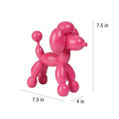 Guichifun Balloon Dog Décor Sculpture, Pink, 7" - color: Pink