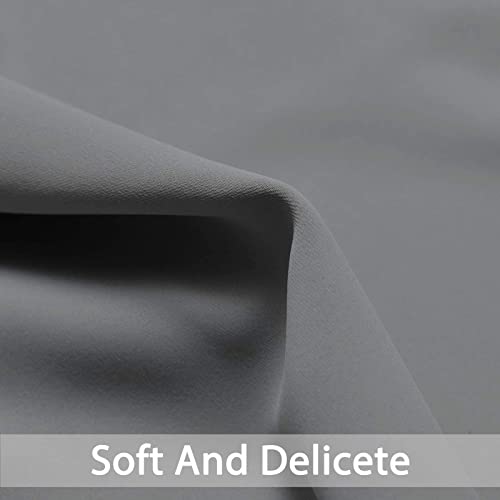 Yakamok Grey Room Darkening Curtains 52x90 inch Gray Grommet-Living Room - color: Grey, size: 52"W x 90"L (Pack of 2)