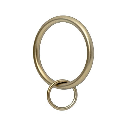 Ivilon Drapery Eyelet Curtain Rings - 1.7" Ring Loop for Hook Pins, Set of 14 - Warm Gold - color: Warm Gold, size: Set of 14 (1.7")